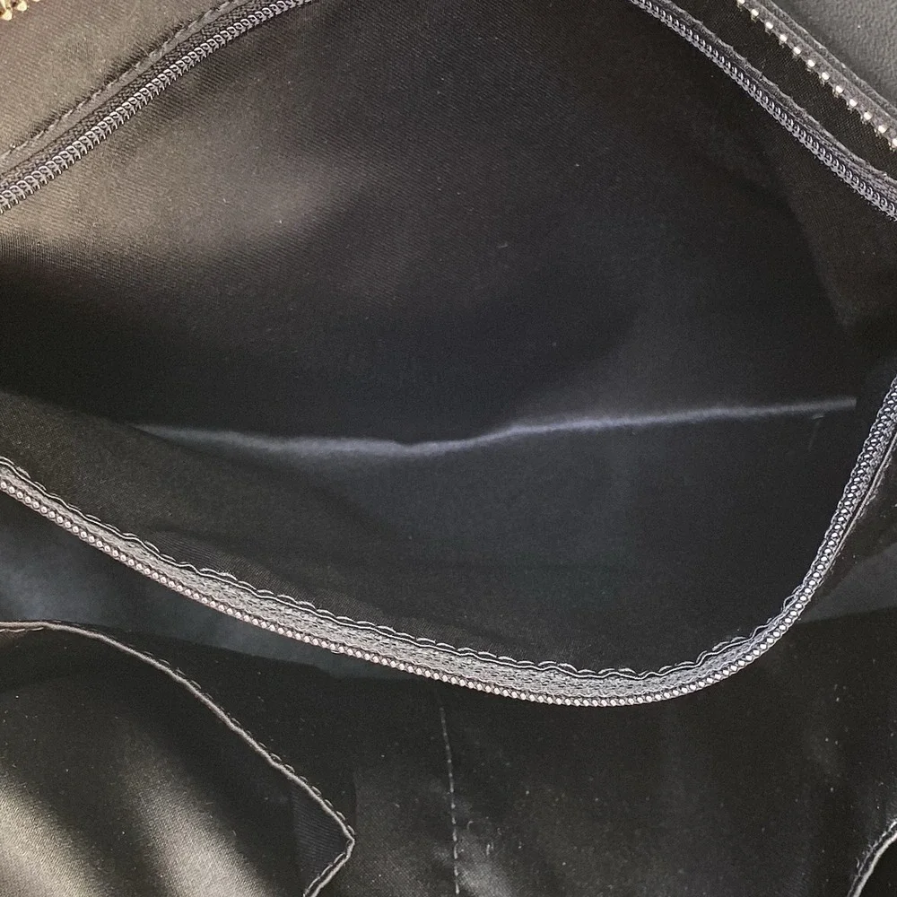 Coach Gallery East West Leather Tote Black Shoulder Bag Side Zip Pockets F19252